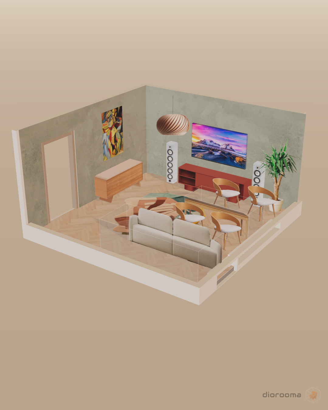 Diorooma - 3D Room Moodboard
